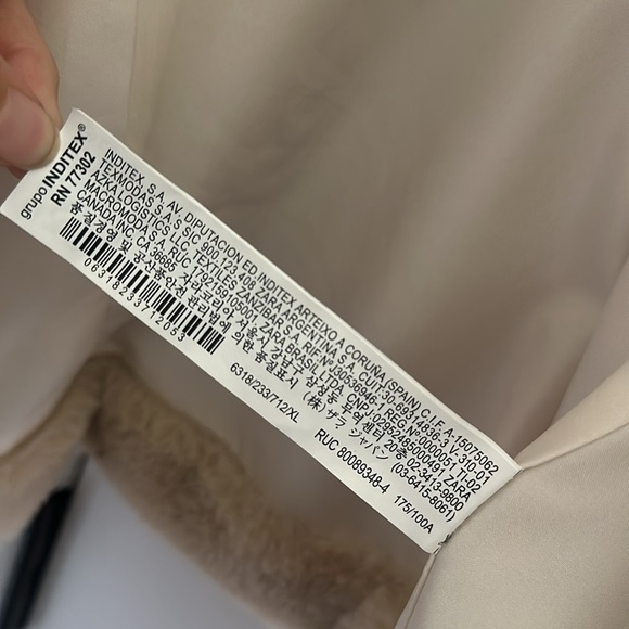 ZARA Basic Women's Hooded Teddy Faux Fur Plush Oversized Jacket - Picture 7 of 11